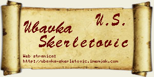 Ubavka Skerletović vizit kartica